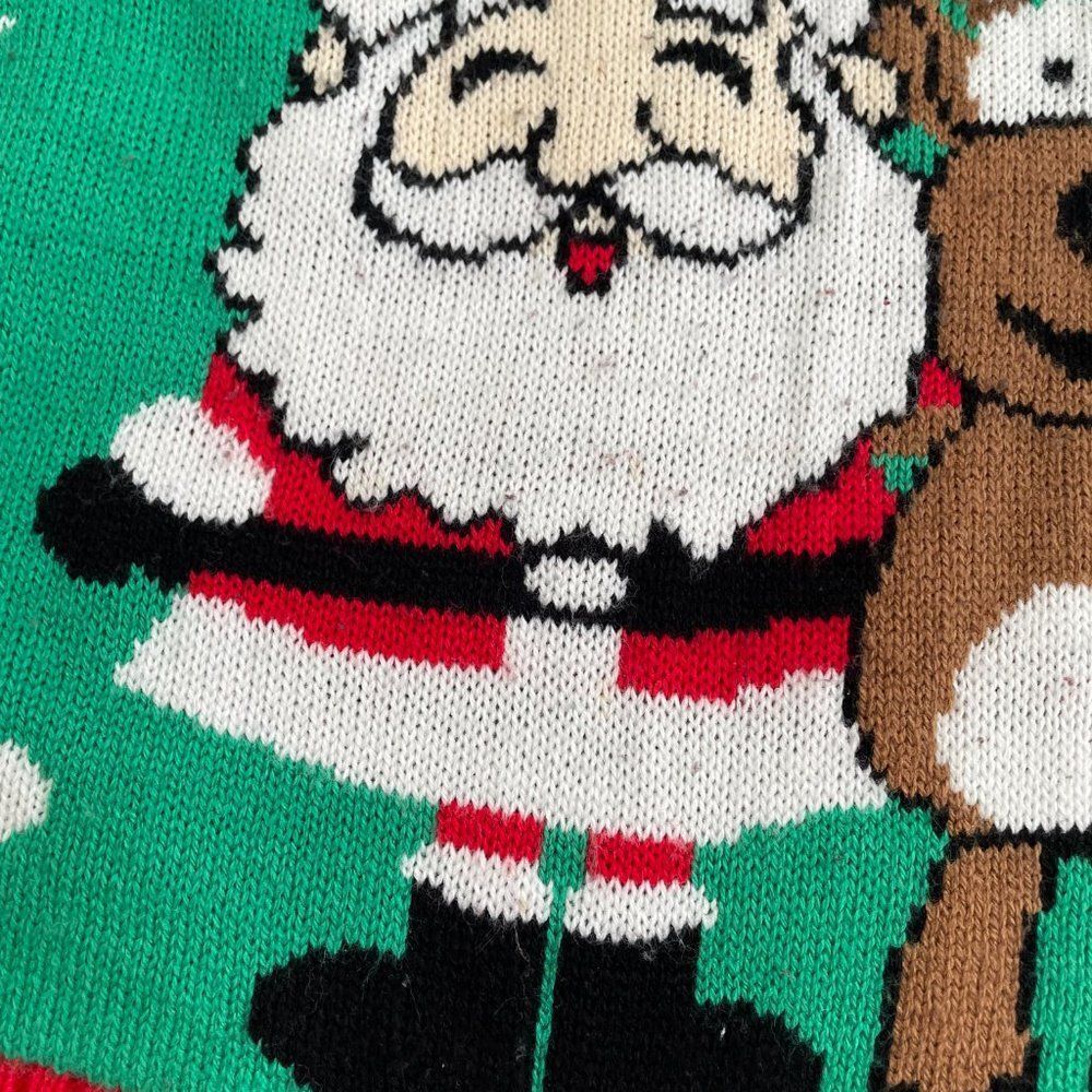 Joe Boxer Christmas Santa Claus Red and Green Sweatshirt Large - Picture 10 of 10